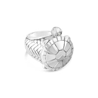 large silver turtle ring