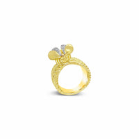 wide gold band diamonds
