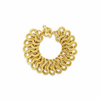 wide gold link bracelet