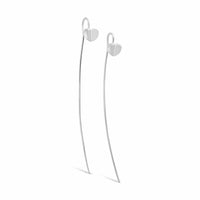 wire drop heart earrings