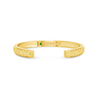 18k gold herringbone braid cuff bracelets by Seneca Jewelry