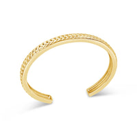 18k gold basket weave braided cuff bangle