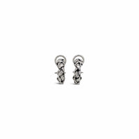 woven hoop earrings silver