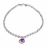 amethyst necklace with bee