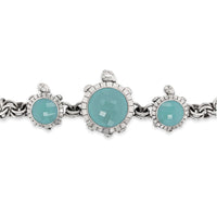 aqua chalcedony turtle bracelet