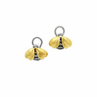 bee earrings with gold wings