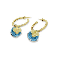 blue topaz charms for hoop earrings