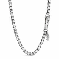 box chain necklace silver