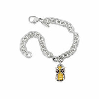 bracelet with gold owl charm