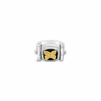 butterfly ring silver gold
