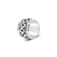 cigar band ring sterling silver