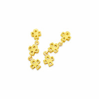 cross drop earrings 18k