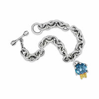 dancing butterfly bracelet blue topaz