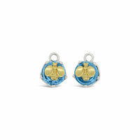 earring dangles blue topaz