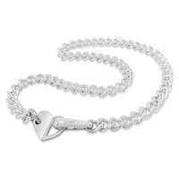 equestrian chain necklace with heart