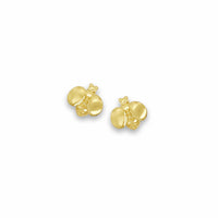 gold bee stud earrings