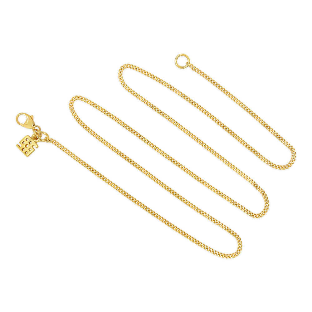 Micro Curb Link Chain In Gold - Saint By Sarah Jane Jewelry