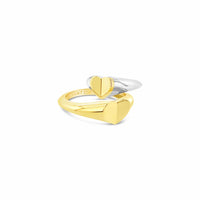 gold heart rings 18k