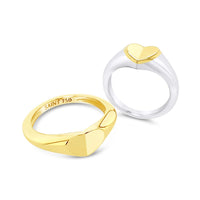 gold heart rings