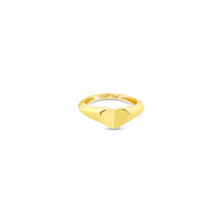gold heart signet ring