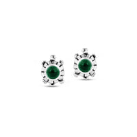 green turtle stud earrings