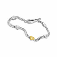 heart bracelet with gold heart