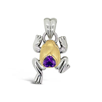 large amethyst frog pendant
