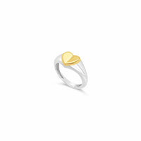 love ring with gold heart