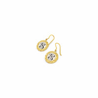 monogram earrings gold