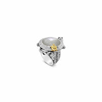mother of pearl ring silver