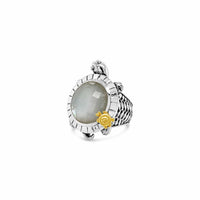 mother of pearl turtle ring