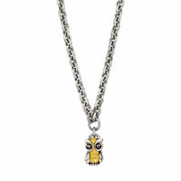 owl necklace with gold owl