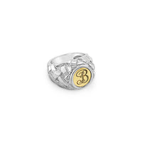 personalized signet ring silver gold