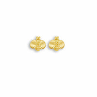 saint bee earrings gold