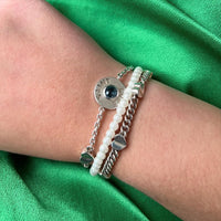 silver bracelet stack