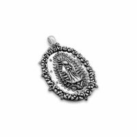 silver our lady of guadalupe medal pendant