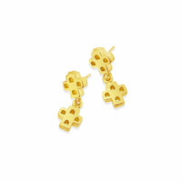 small cross drop earrings 2 crosses