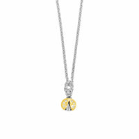 tiny diamond ladybug necklace gold