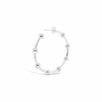 LARGE HOOP EARRING WITH BALLS