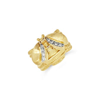 18k gold large bee ring