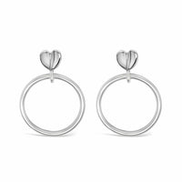20mm heart hoop earring