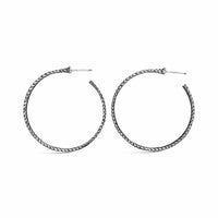 40mm silver hoop earrings