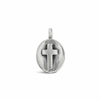 silver cross charm