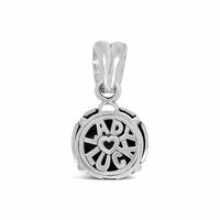 Large Ladybug Pendant | Silver Grandma Lola Pendant With Garnets