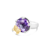 amethyst butterfly ring