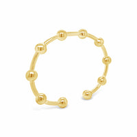 Modern 18k gold ball cuff bracelet