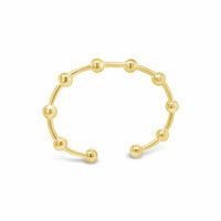 Thin gold bangle with balls