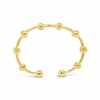 gold golf ball cuff bangle bracelet