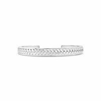 sterling silver woven split back cuff bracelet