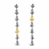 gold and silver line earrings